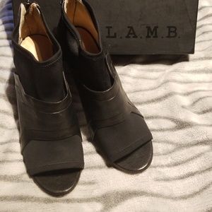 L.A.M.B Deedra Black on Black Booties!